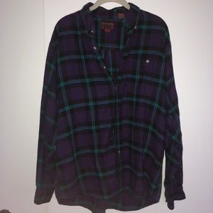 Oversized purple flannel